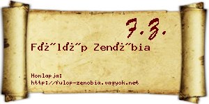 Fülöp Zenóbia névjegykártya